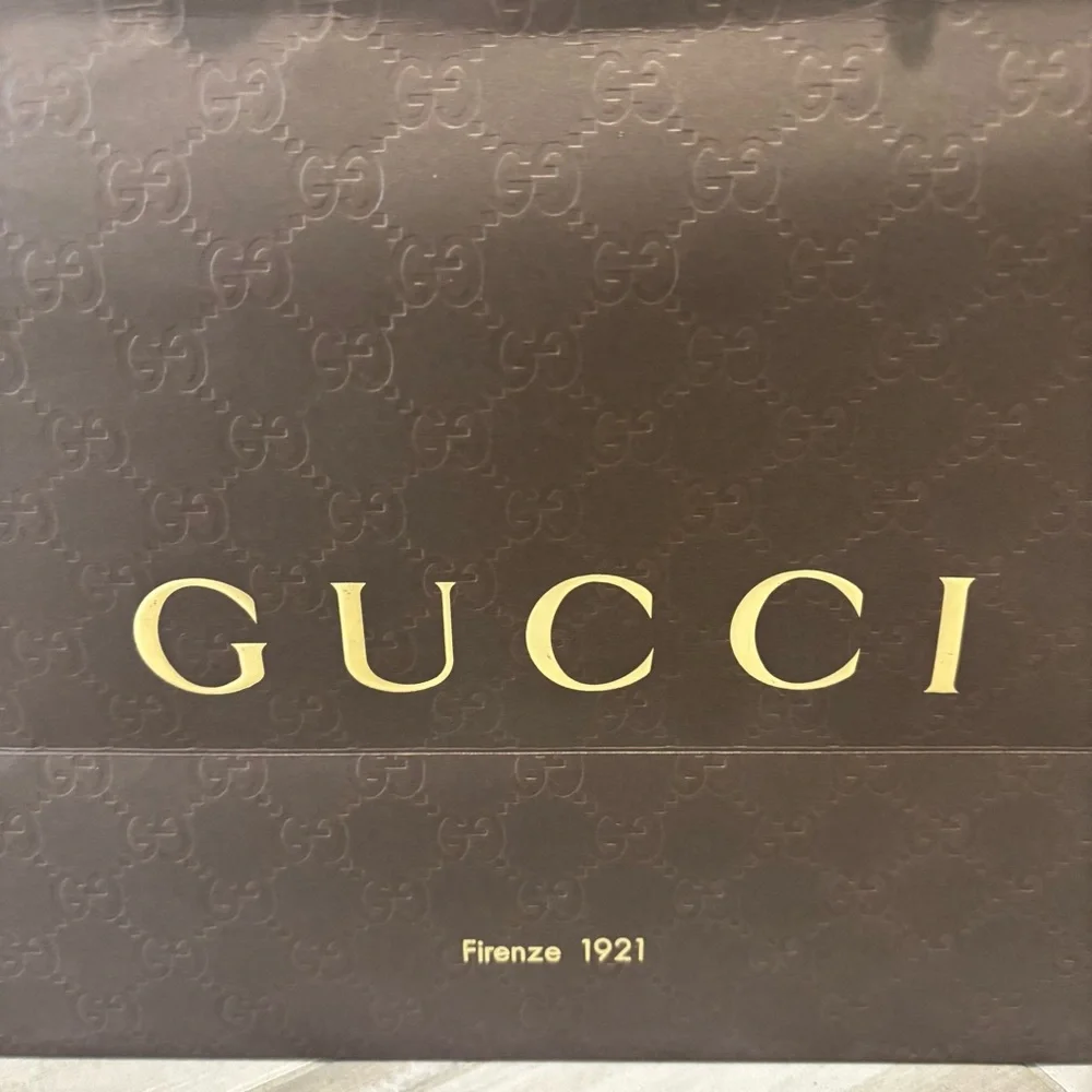 Gucci Large Brown Paper Shopping Bag